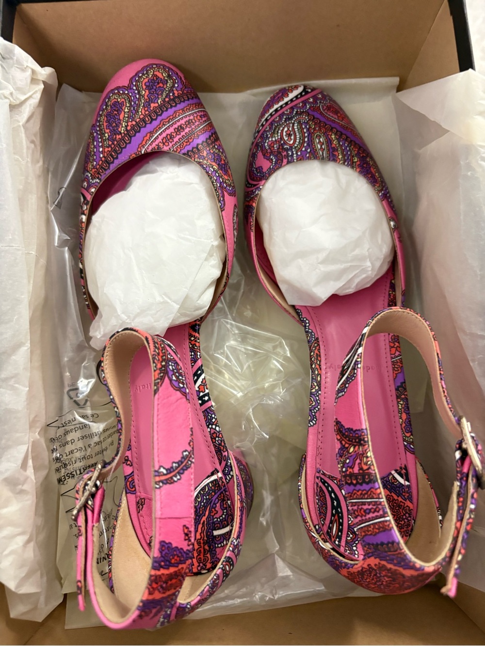 J. Crew Paisley Printed Leather Heels. Size 9. Like New.